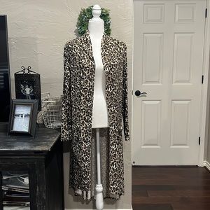 Leopard print duster.